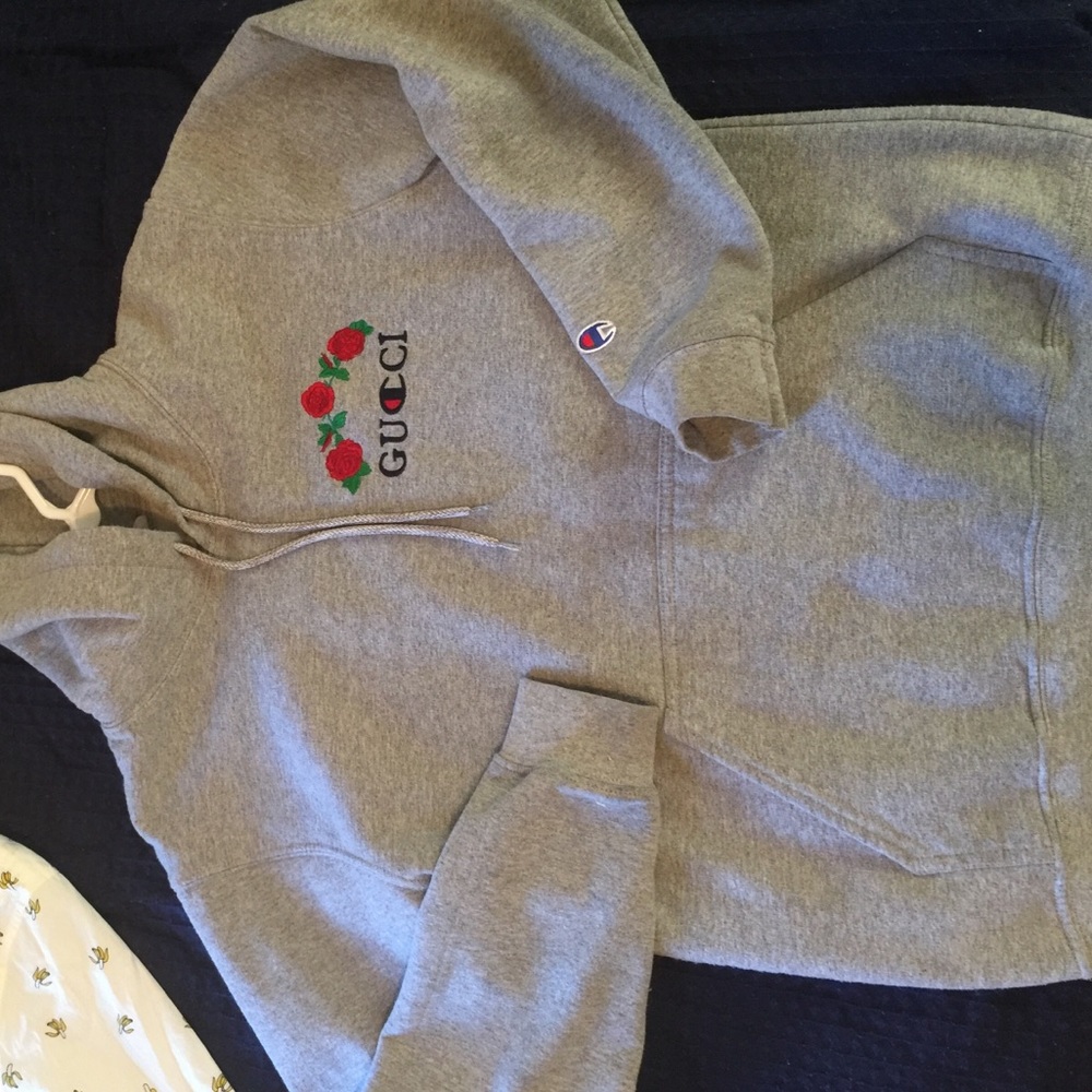 RARE GUCCI x Champion Rose Hoodie